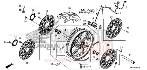 ROUE AVANT CBR1000S1J de 2018